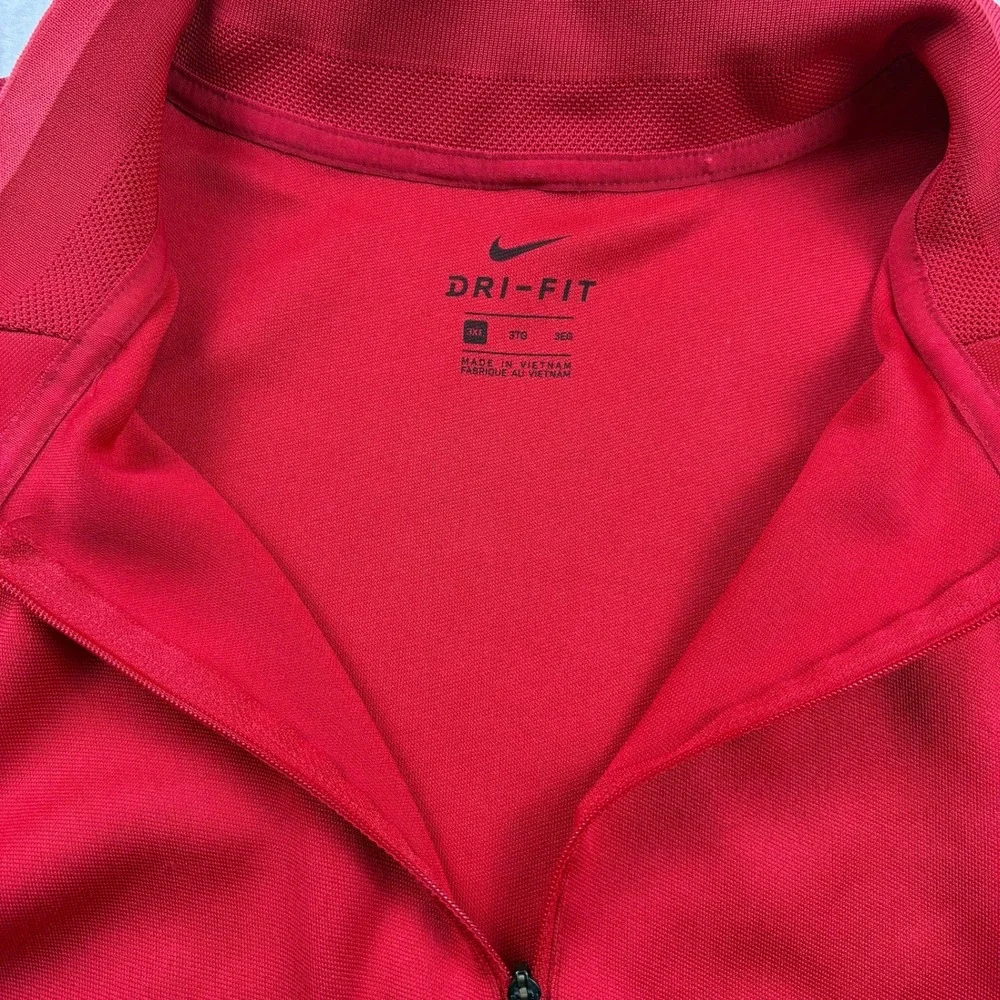 Nike Pullover Men 3XL Red Quarter Zip Dri-Fit Activewear Gorpcore Sporty Style